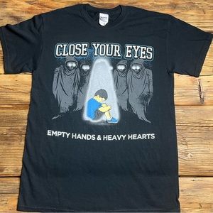 Close Your Eyes Dead Stock Band Tee Shirt